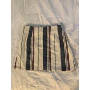 Forever 21 striped mini skirt with side zip closure Size S